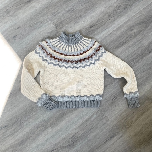Lou & Grey Turtleneck Knit Fair Isle Sweater - Picture 2 of 8